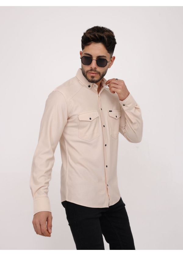 4'lü Regular Fit Cepli Gömlek - Beyaz - 2042
