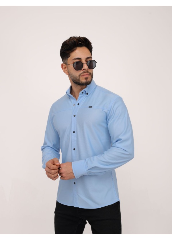 4'lü Regular Fit Gömlek - Mavi - 2042