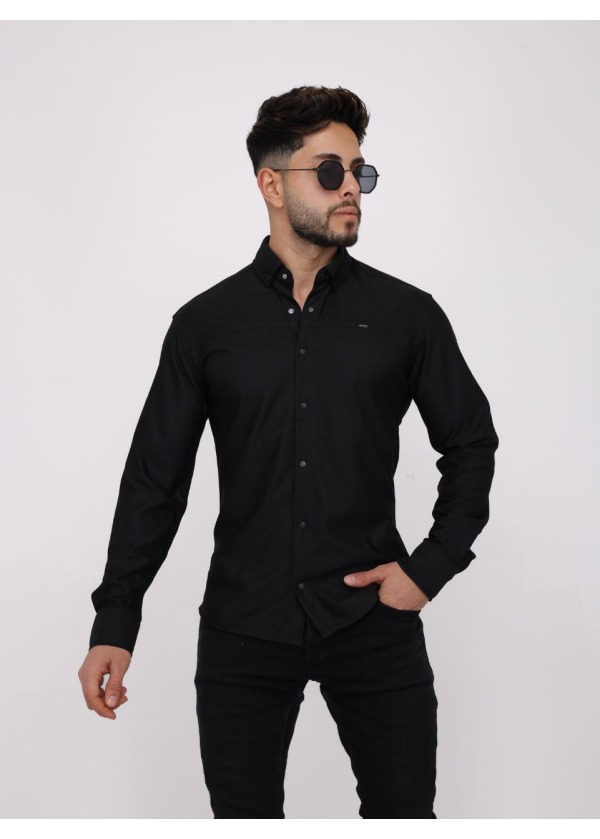 4'lü Regular Fit Gömlek - Siyah - 2042