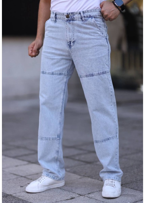 5'li Seri Baggy Kot Pantolon - Açık Mavi - 5033