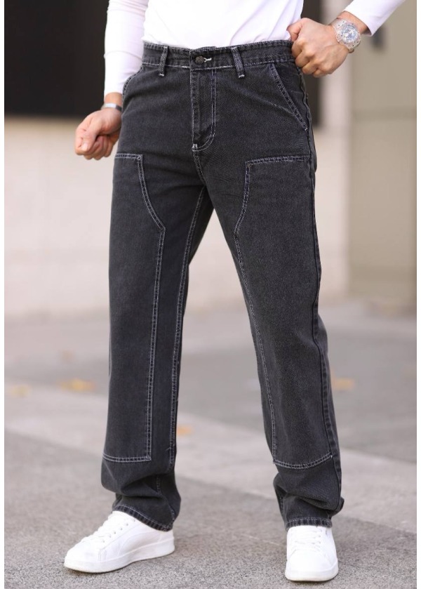5'li Seri Baggy Kot Pantolon - Koyu Gri - 5035