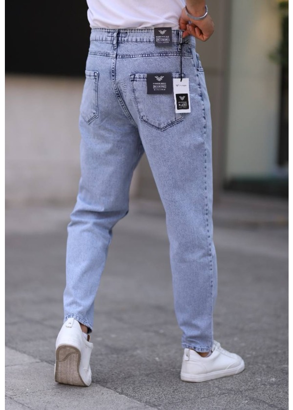 5'li Seri Dar Kot Pantolon - Buz Mavisi - 5012