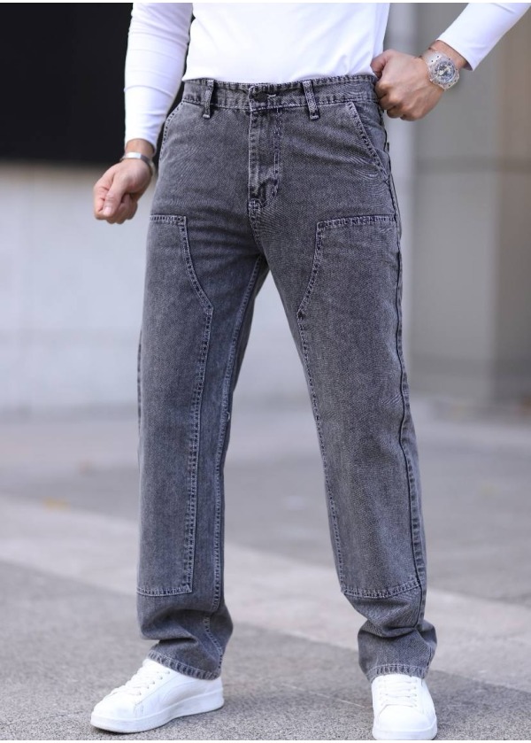 5'li Seri Baggy Kot Pantolon - Açık Gri - 5035